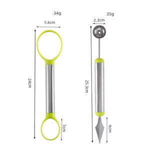 Manjia Dụng Cụ Khắc Trái Cây Bằng Thép Không Gỉ Dụng Cụ Lấy Lõi Dưa Hấu Bộ Dụng Cụ Đào Bóng Dao Khắc - Product Image 2