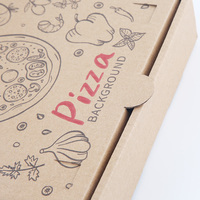 Vente en gros emballage alimentaire boîte à pizza 12 pouces 10 pouces conception personnalisée boîte à aliments en papier ondulé boîte à Pizza marron avec logo