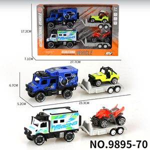 Juego de Camiones de Remolque <span class=keywords><strong>Unimog</strong></span> de Inercia Económico con Vehículo ATV/Policía/Militar, Luces y Sonido, Gran Venta al por Mayor en Latinoamérica - Product Image 2
