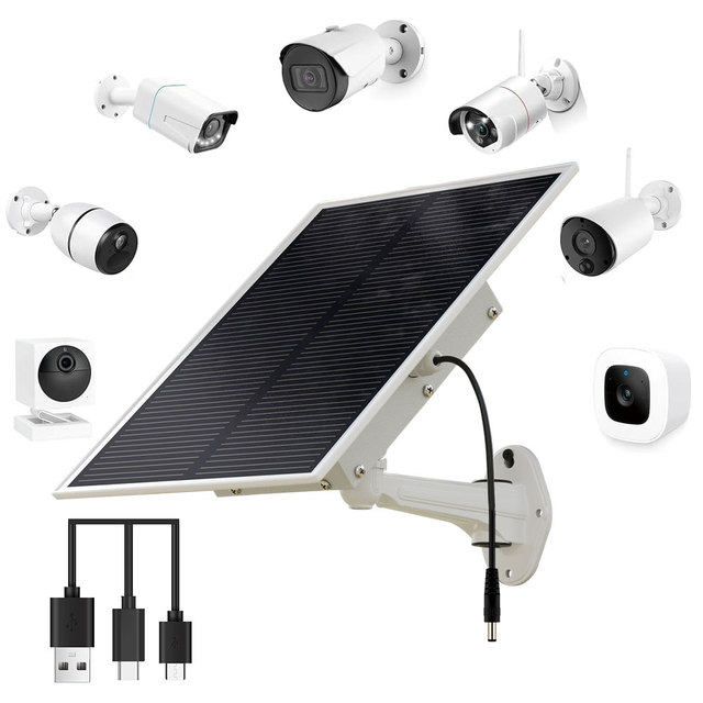 TecDeft Trail Camera Solar Panel Kit With Battery 20000mah 12v Mini 15W IP66 Waterproof Solar Charger for Outdoor Camera