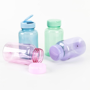 Good Sealing Colored Transparent 150ml Plastic Bottle Healthcare Supplement <b>Container</b> Vitamin Capsules Bottle With Flip Cap - Product Image 4