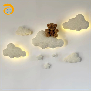 Lámpara de Pared LED <span class=keywords><strong>con</strong></span> Diseño Nórdico de Nubes, Decorativa para Habitación Infantil, <span class=keywords><strong>con</strong></span> Iluminación Cálida Ambiental para Dormitorio - Product Image 4