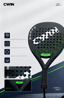 Raquette de tennis en fibre de carbone 100% avec noyau en mousse à mémoire de forme élastique Eva, raquette de padel en fibre de carbone