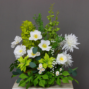 Precio al por mayor de seda artificial decorativo blanco rosas flores a granel para el día de la madre decoraciones de boda de Navidad - Product Image 4