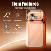 Film de protection pour iPhone 17 ProMax : Protection d'objectif caméra PET + Film arrière, protecteur d'écran flexible anti-rayures, surface mate transparente pour téléphone