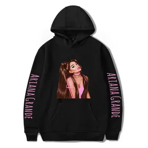 Siyah boş boy kazak Ariana Grande erkek kadın Crewneck tişörtü hoodie XXXXL Jumper Hoodies