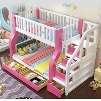 Lits Enfants YQ FOREVER, Meuble de Chambre à Coucher en Bois Massif, Lits Superposés pour Enfants
