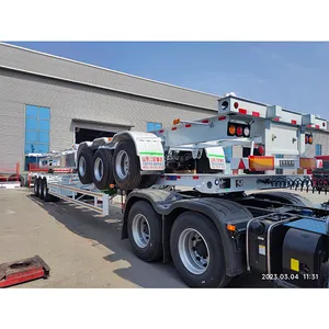 Hot Multi-purpose 30 Tons 50 Tons 20 Feet Flat Container The Second 40 Feet Semi Trailer