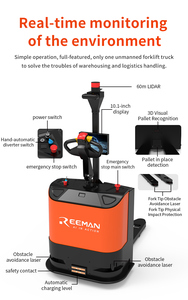รถยกพาเลทอัตโนมัติ REEMAN 1.5 ตัน พร้อมงาปรับระดับได้ สำหรับระบบอัตโนมัติในคลังสินค้า - Product Image 5