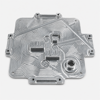 Composants d'équipement d'automatisation : Cadre de montage de plaque de base de robot en aluminium argenté usiné CNC de précision, personnalisé OEM
