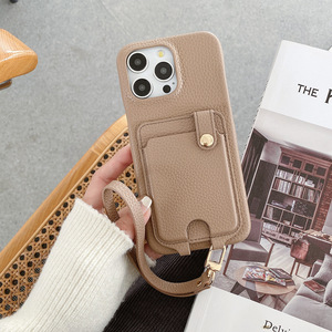 Étui portefeuille en cuir PU style urbain avec bandoulière et porte-cartes pour <span class=keywords><strong>iPhone</strong></span> 15/16/17 Pro Max et Samsung Google - Product Image 4