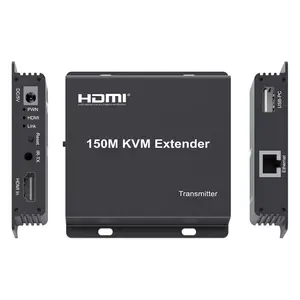 Extenseur KVM <span class=keywords><strong>HDMI</strong></span> sur IP Câble <span class=keywords><strong>RJ45</strong></span> Cat6 150M Extenseur KVM <span class=keywords><strong>HDMI</strong></span> USB <span class=keywords><strong>Ethernet</strong></span> via commutateur réseau pour PS4 Caméra PC vers moniteur TV - Product Image 1