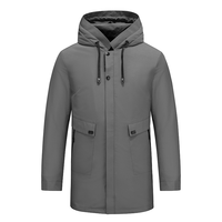 ODM OEM Veste parka longue d'hiver pour hommes Manteau de randonnée d'extérieur en tissu tissé Manteaux Pour Hommes