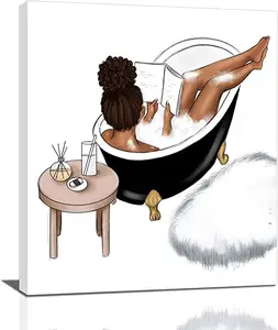 African American Canvas Wall Art Black Women Relax And Enjoy The Time Prints immagini incorniciate decorazioni per la casa contemporanee