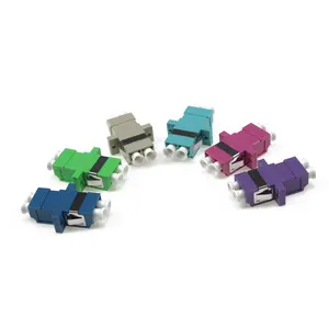 Factory directly sell fiber optic LC APC Duplex Adapter UPC MM OM3 OM4 adaptors with & without flange