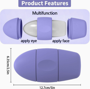 3-in-1 Silicone Ice Roller Facial <b>Mask</b> Mold Reusable Cooling Ice Box for Face <b>Eye</b> Massage Skin Care - Product Image 2