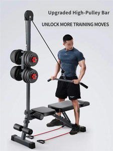 Banco de Pesas Plegable y Ajustable con Soporte <span class=keywords><strong>para</strong></span> Abdominales, Equipo de Fitness Multiusos <span class=keywords><strong>para</strong></span> Ejercicios con Mancuernas y Pesas en Casa - Product Image 4