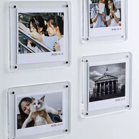 Cadres Photo Magnétiques Vides en Acrylique, Aimants de Réfrigérateur, Cadres Transparentes en Plexiglas pour Photos