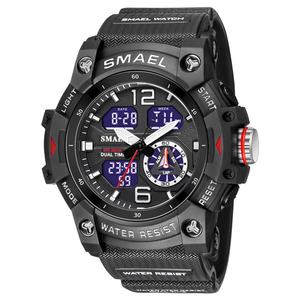 Relojes SMAEL 8007 de doble huso horario para hombre, reloj de pulsera de plástico analógico a prueba de agua, reloj deportivo digital para hombre. - Product Image 6