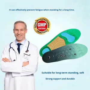 Magnetic Therapy Massage <b>Insoles</b> with TPU Material Shock Absorption & Arch Support for Unisex Sports Use - Product Image 2