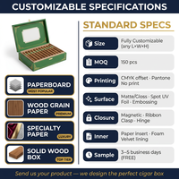 Custom Premium MDF Selection Edición especial Cubierta de papel de impresión 20 Caja de cigarros Robusto