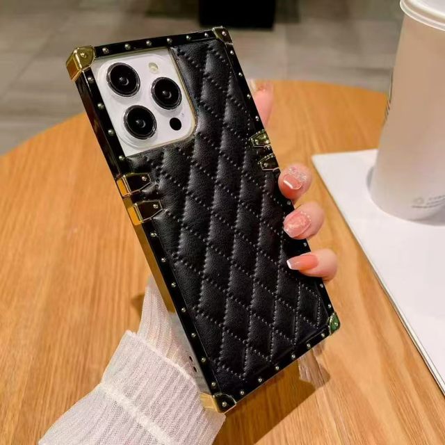 Luxury PU Leather Protective Back Cover Shell Bags for iPhone Xr 11 12 13 14 15 16 17 Pro Max Cell Phone Case
