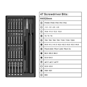 Mingtu Set Obeng 50 dalam 1 portabel, Kit reparasi presisi Mini untuk iPhone & Komputer - Product Image 3