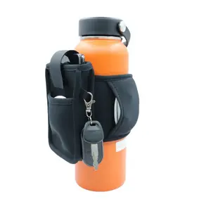 High Quality Water Resistant Neoprene Gym 18-40 Oz Water Bottle Pouch For Phone Keys Wallet