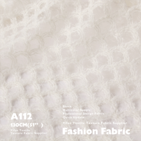 Tissu en maille brodé 3D à motif vague festonnée, dentelle de tulle texturée transparente et douce pour robes, décors de photographie et décoration