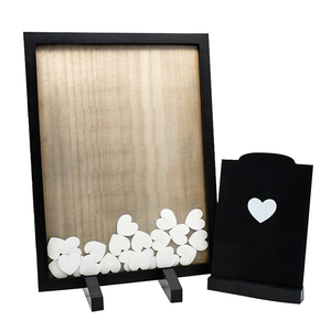 Decoraciones Rústicas de Madera de Pino para Bodas al por Mayor, Letrero para Libro de Visitas con - Product Image 3