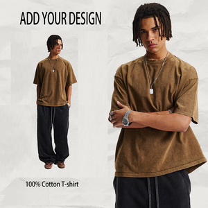 Camiseta de Alta Calidad, Personalizada, con Hombros Caídos, Estilo Urbano, 275g, 100% Algodón, para Hombre, Talla Grande, Unisex - Product Image 1