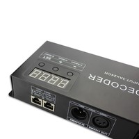 Controlador DMX512 con Pantalla Digital de 12V y 24 Canales para Tiras de Luces LED RGB RGBW, Decodificador DMX512 para Tiras de Luces RGB RGBW