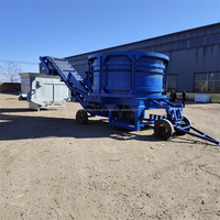 Nouvelle machine à granulés d'aliments électriques tractable pour grandes exploitations laitières - Broyeur de paille haute performance 3-5T/H, puissance 55KW, mobilité facile sur le terrain