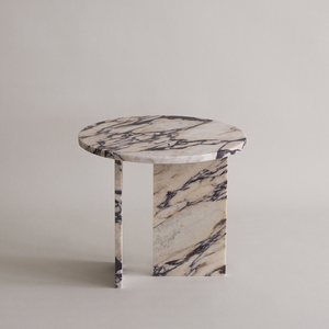 <span class=keywords><strong>Table</strong></span> basse en marbre violet Calacatta, design nordique naturel, cadre en <span class=keywords><strong>T</strong></span>, plateau rond, décoration d'intérieur moderne, SH STONE - Product Image 6
