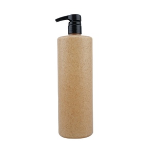 FACTORY CUSTOM biodegradable hemp PLA empty skincare beige hair conditioner packaging shampoo plastic bottles