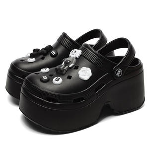 9 सेमी महिलाओं का प्लेटफॉर्म क्लॉग नए मॉडल चंकी हील्स क्लोज और खच्चरों - Product Image 6