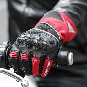 Guantes de invierno anticaída de fibra de carbono personalizados de Motowolf guantes de carreras de cuero de motocicleta bicicle - Product Image 6