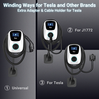 Tera US 11kw chargeur ev portable Level2 J1772 48A 240V IP66 Station de charge de véhicule électrique mural APP contrôle W01