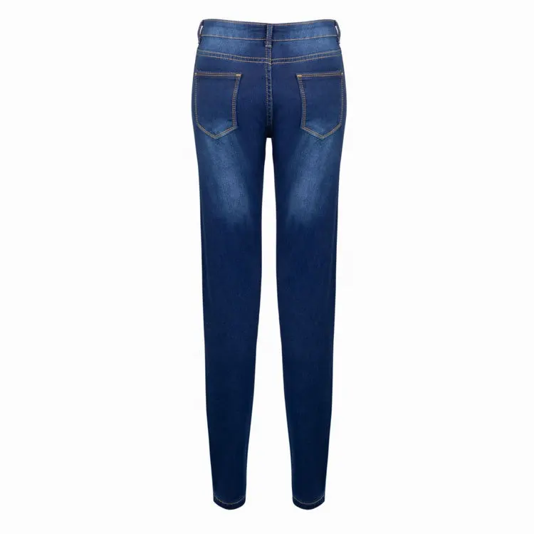 Custom Design Female Slimming Jeans Women Simple Denim Slim Fit Pants