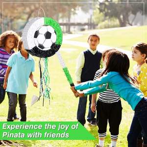 Bâton <span class=keywords><strong>de</strong></span> piñata en forme <span class=keywords><strong>de</strong></span> ballon <span class=keywords><strong>de</strong></span> football Nicro, en papier fait main, décoration <span class=keywords><strong>de</strong></span> fête d'anniversaire pour enfants, couleurs assorties, utilisation intérieure/extérieure - Product Image 4