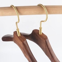 Cintres en bois de luxe sur mesure, style rétro antique, à épaules larges, pour magasin de vêtements, hôtel