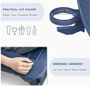 Fauteuils de patio 2025 Offre Spéciale Chaises Adirondack pliantes en HDPE semi-assemblées pour la piscine de <span class=keywords><strong>jardin</strong></span> - Product Image 2