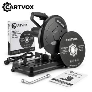 <span class=keywords><strong>Sierra</strong></span> de Corte Metálica de Alta Velocidad CARTVOX CT7355 de 355 mm y 3900 RPM, Potente <span class=keywords><strong>Sierra</strong></span> de Corte de 2800 W <span class=keywords><strong>con</strong></span> Base Reforzada de 4.0 mm - Product Image 5