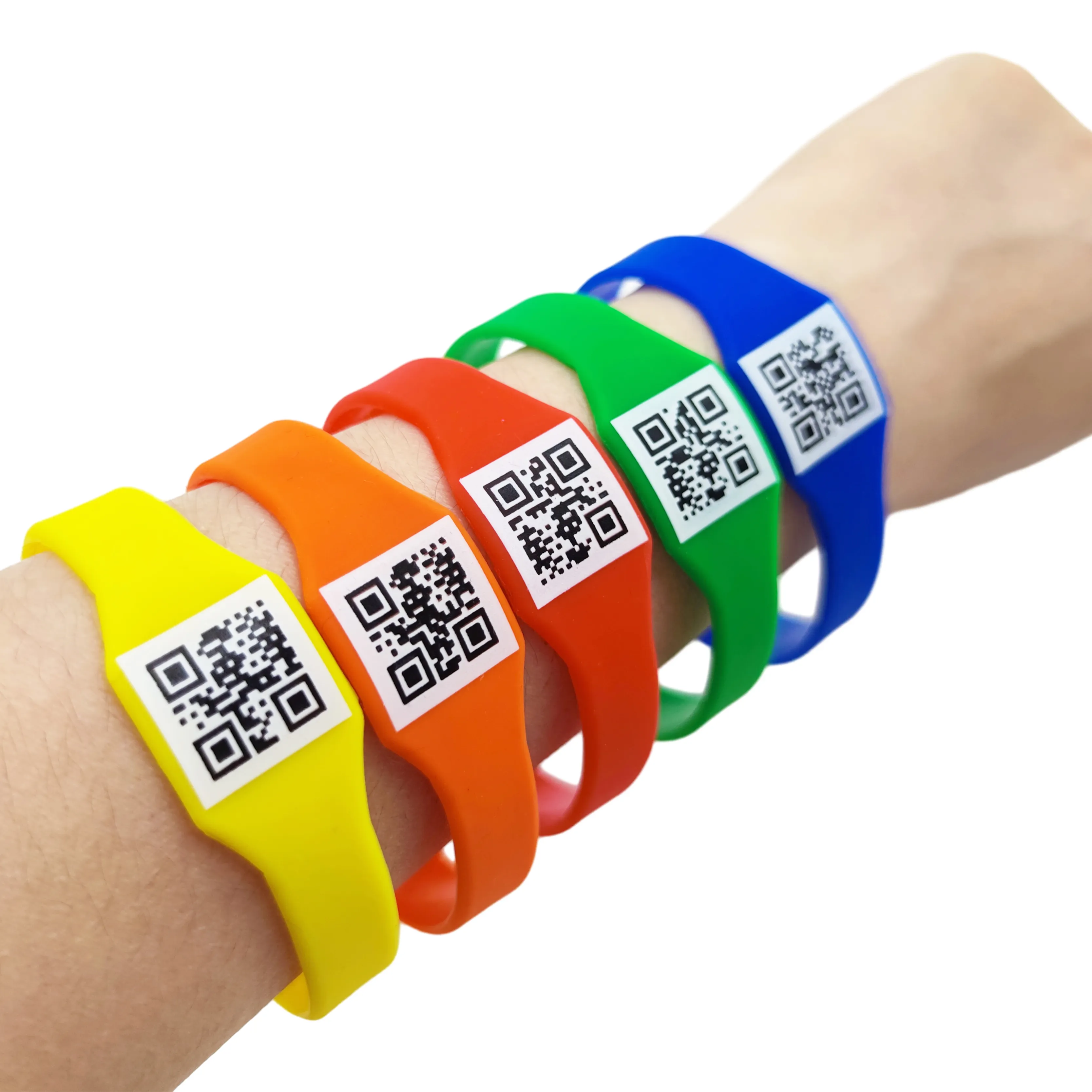 Poignets élastique en caoutchouc logo personnalisé mode silicone magnétique tyvek promotionnel led rfid bracelet