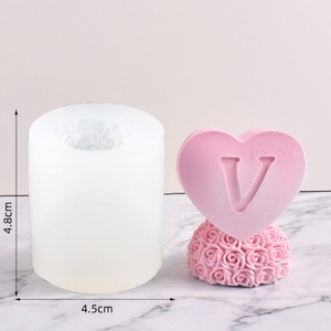 Molde de Silicona para Velas en Forma de Corazón TangChu Love Rose, Molde de Yeso para Aromaterapia, Regalo de San Valentín, Manualidades - Product Image 5