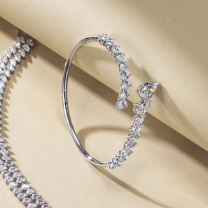 Pulsera Romántica para Mujer MSB-614, Plata 925, Diamante Cultivado en Laboratorio con Corte Pera - Product Image 4
