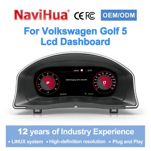 Navihua 12.3" Digital Dashboard Instrument <b>for</b> Volkswagen Golf 5 2004-2009 CarPlay Auto <b>Speedometer</b> Linux System - Product Image 1