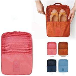Sac de rangement pour chaussures à cordon de serrage à faible MOQ, sac de voyage étanche et visible pour chaussures, pochette à chaussures anti-poussière à 3 compartiments - Product Image 1