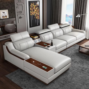 Ensemble de canapés de luxe pour salon, moderne, avec meubles de salon, canapé d'angle <span class=keywords><strong>inclinable</strong></span> <span class=keywords><strong>blanc</strong></span> en 3 pièces pour salon - Product Image 1