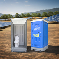 Toilette portable facile à installer avec salle de douche, design moderne, matériau HDPE, utilisation en extérieur